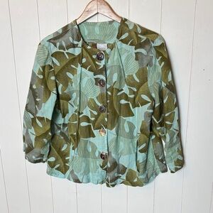 CLICK 100% Linen Top! Women’s Large